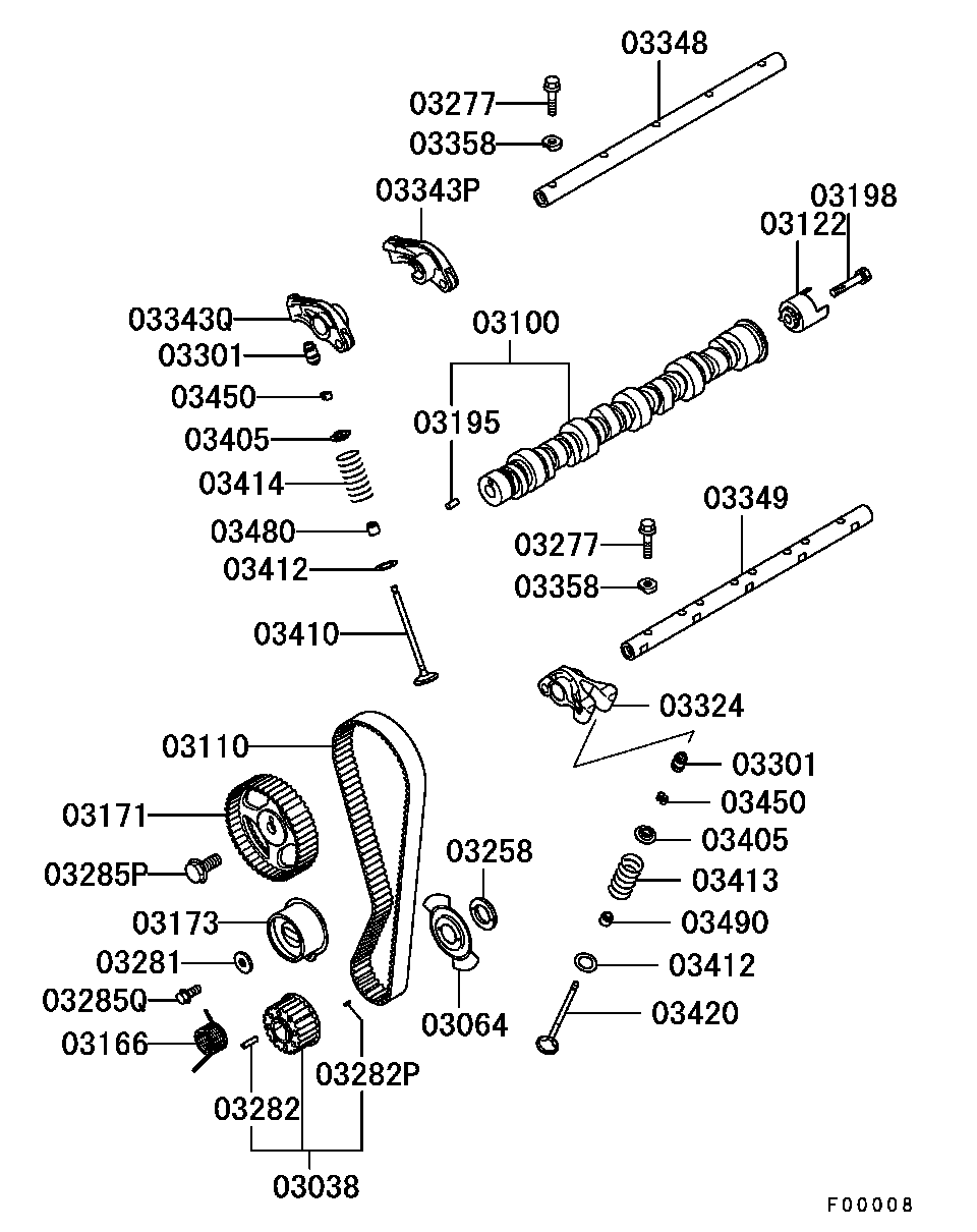 Mitsubishi 1145A051 - Зубчатый ремень ГРМ unicars.by