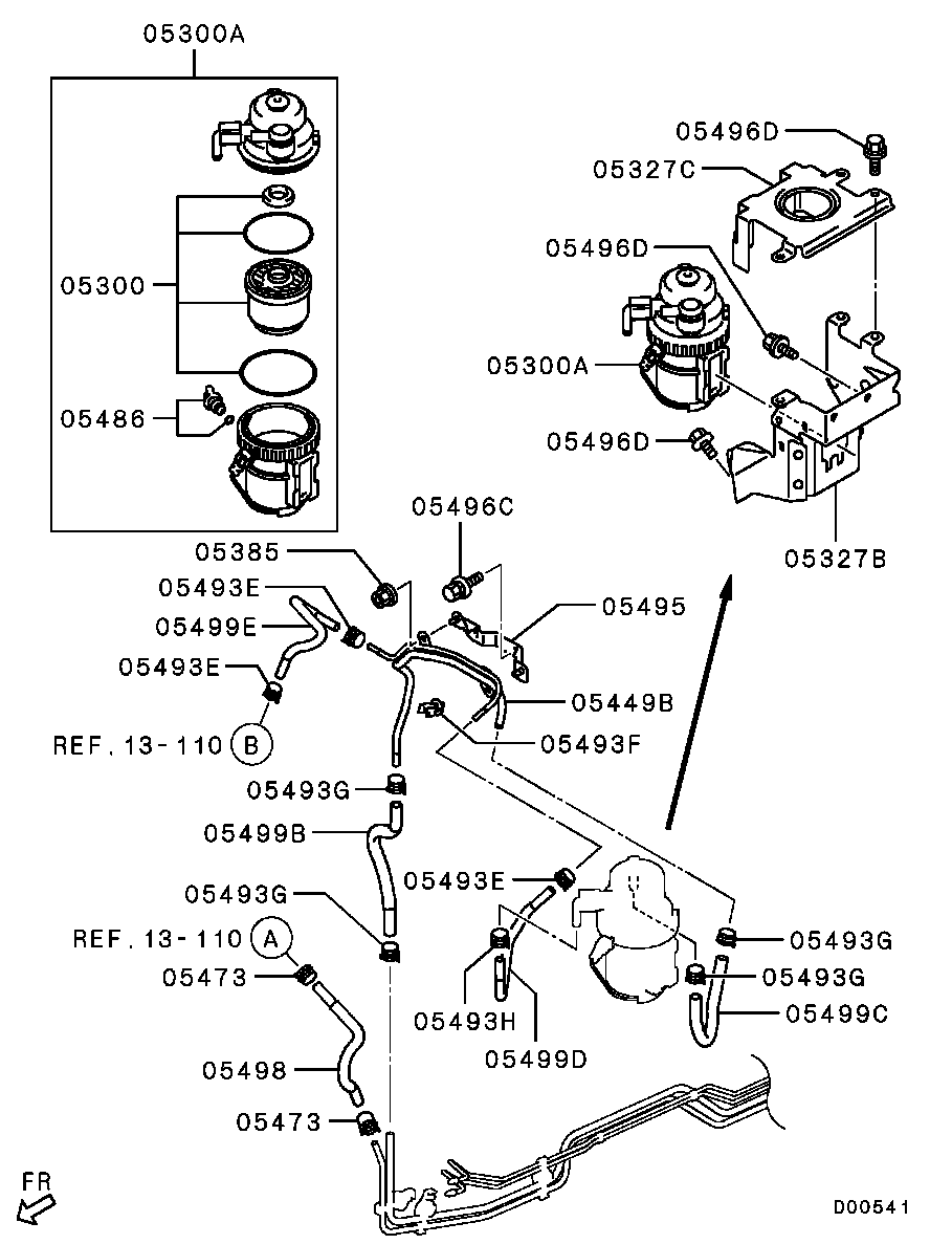 TOYOTA 1770A053 - Топливный фильтр unicars.by