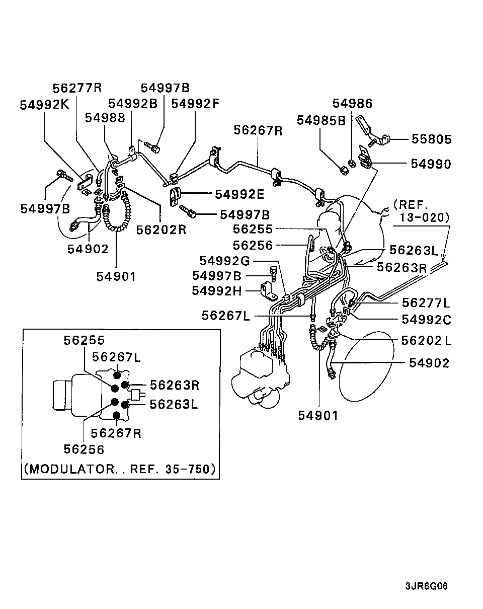 Mitsubishi MB857543 - Тормозной шланг unicars.by