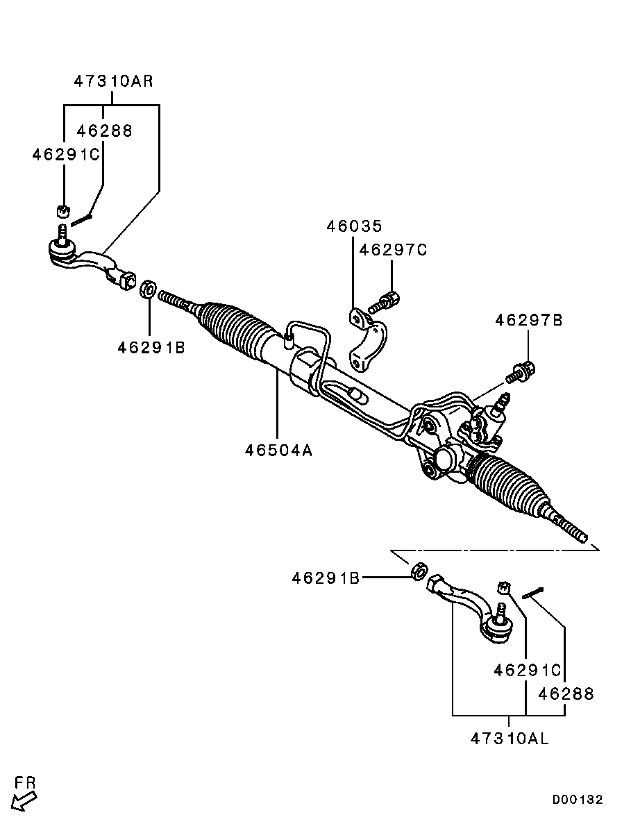 Mitsubishi 4410A409 - Рулевой механизм, рейка unicars.by