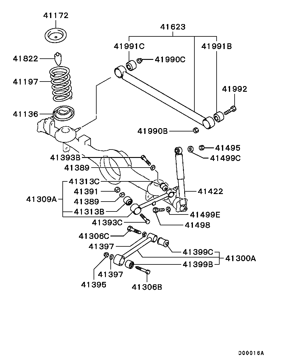 Mitsubishi MR448439 - Сайлентблок, рычаг подвески колеса unicars.by