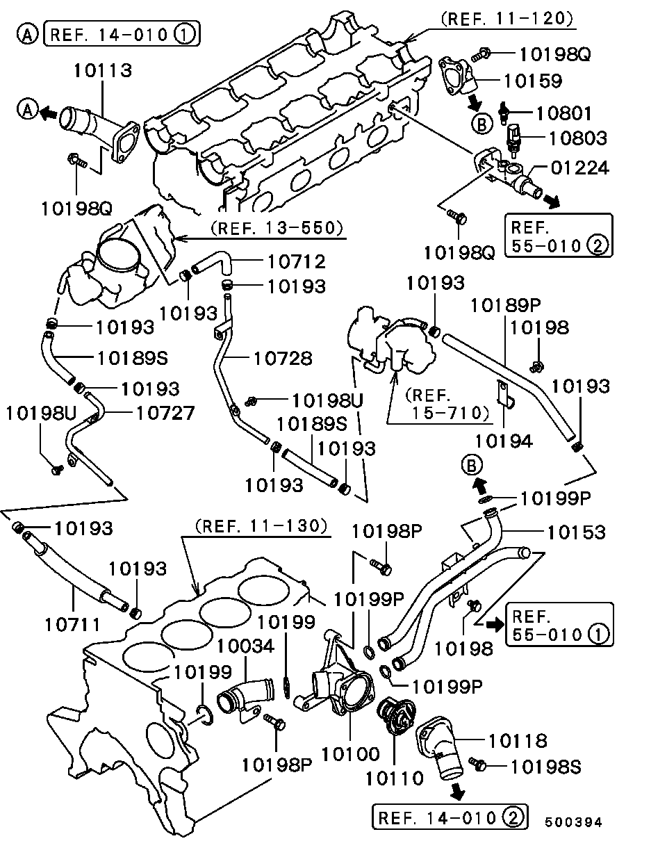 Mitsubishi MD337408 - Термостат охлаждающей жидкости / корпус unicars.by