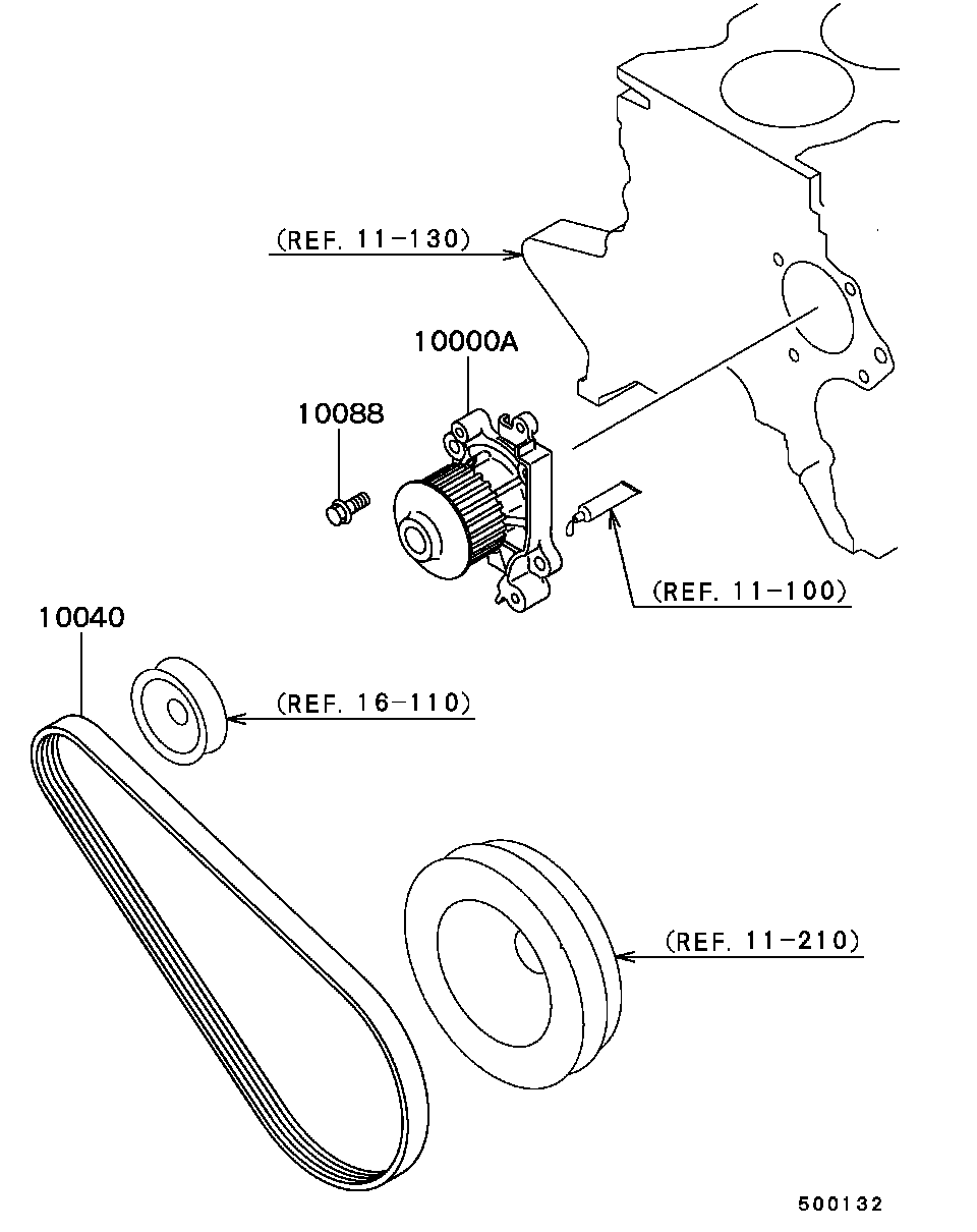 Mitsubishi MD334464 - Поликлиновой ремень unicars.by