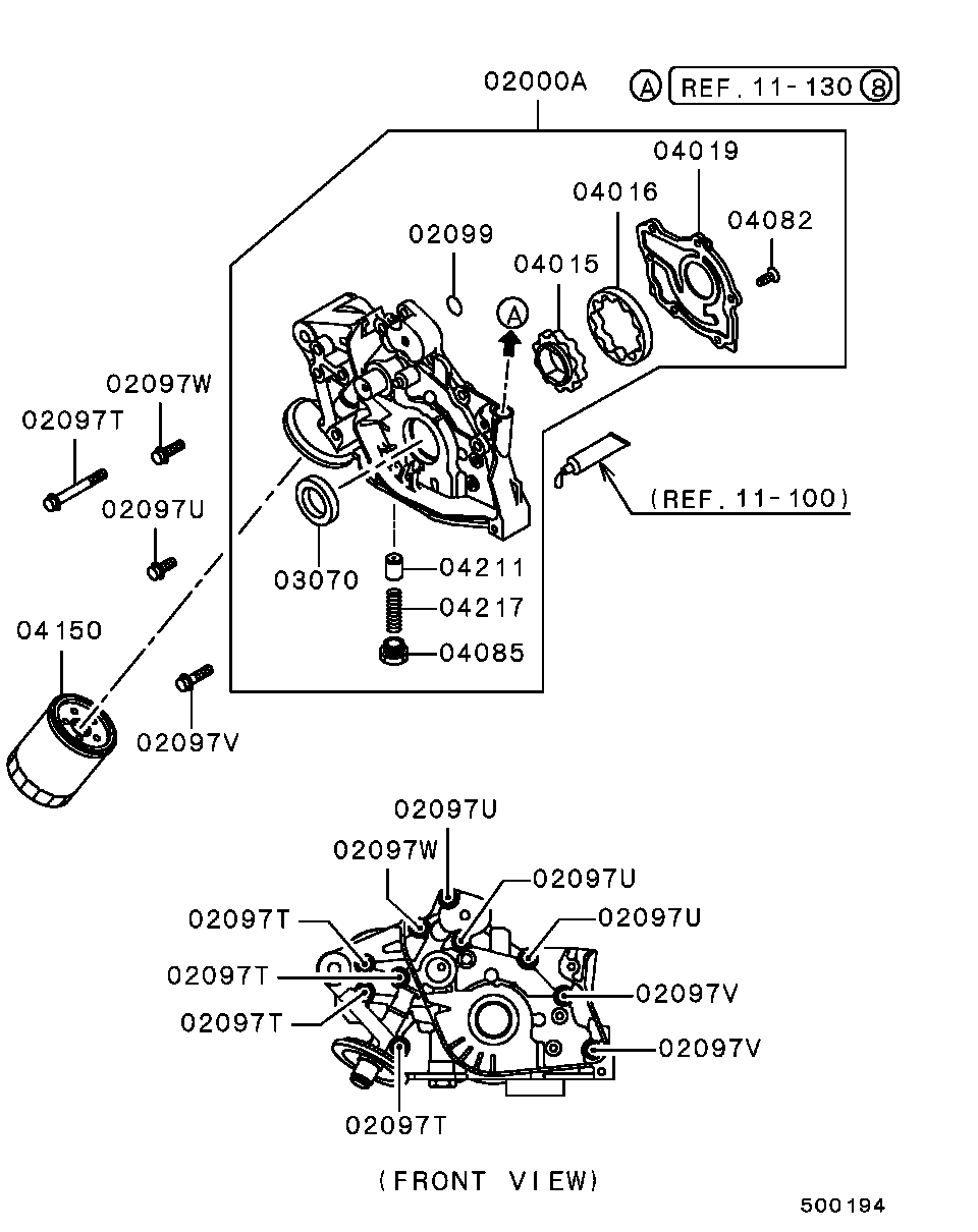 Mitsubishi MD 135 737 - Масляный фильтр unicars.by