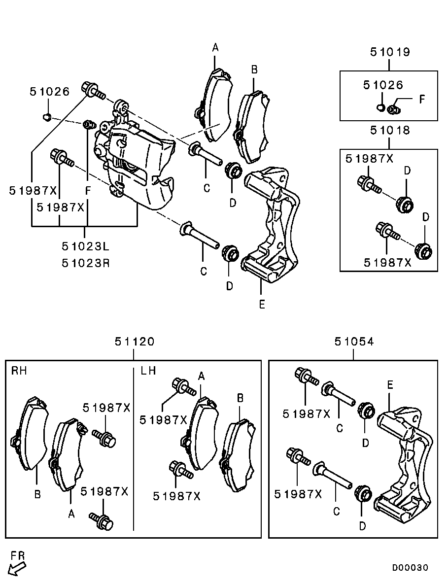 Mitsubishi 4605A066 - Тормозной суппорт unicars.by