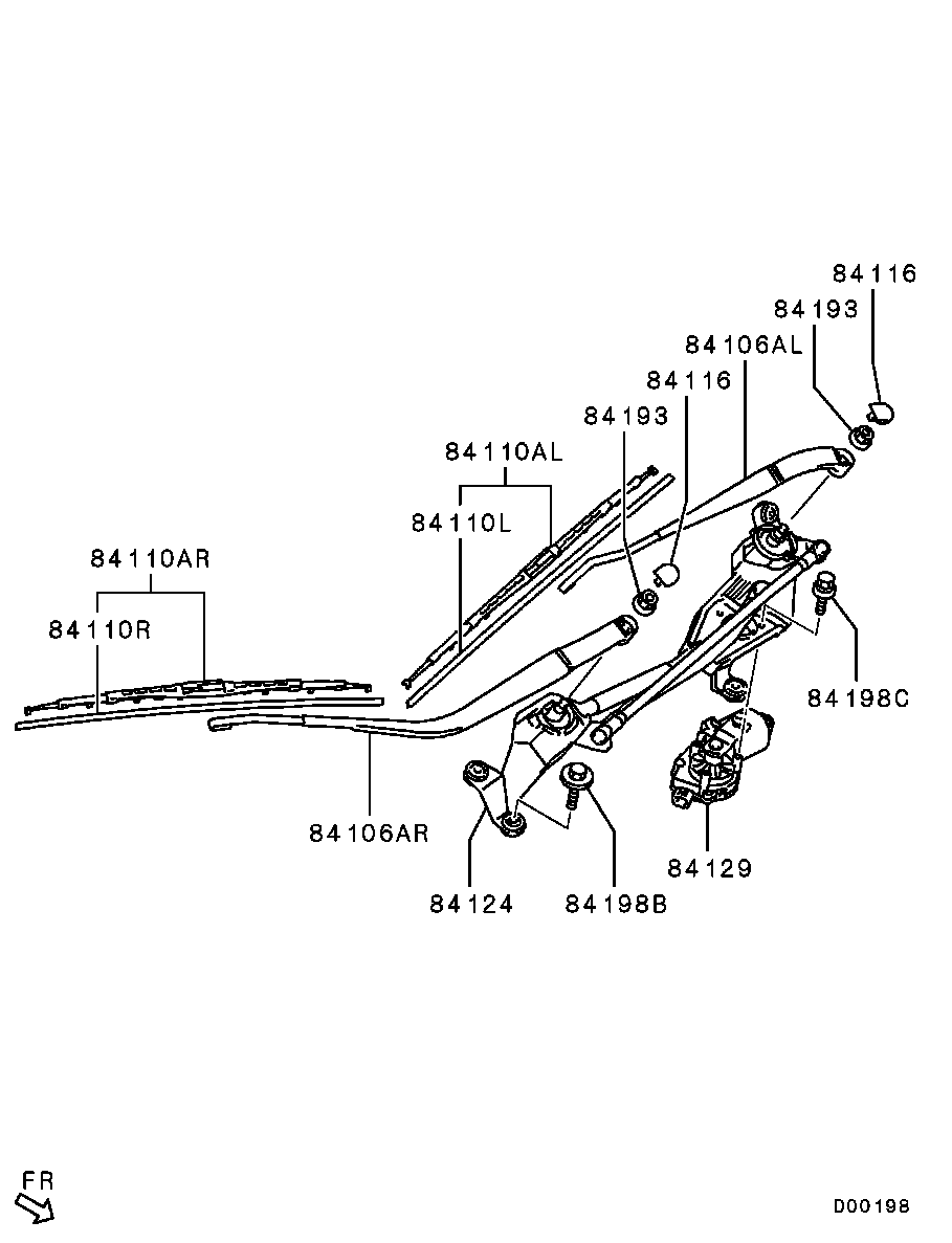 Mitsubishi 8250A648 - Щетка стеклоочистителя unicars.by