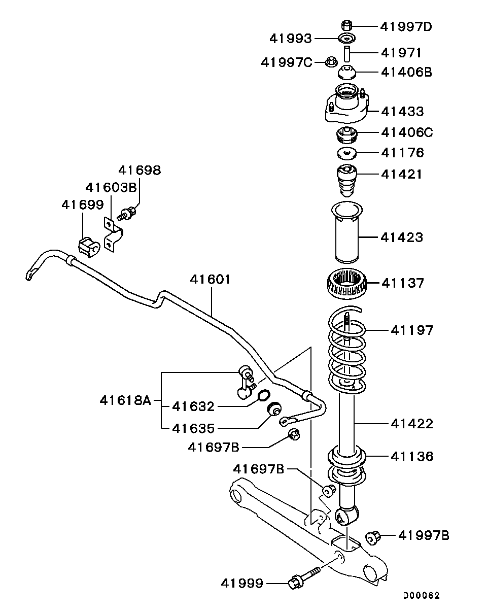 Mitsubishi MR316368 - Тяга / стойка, стабилизатор unicars.by