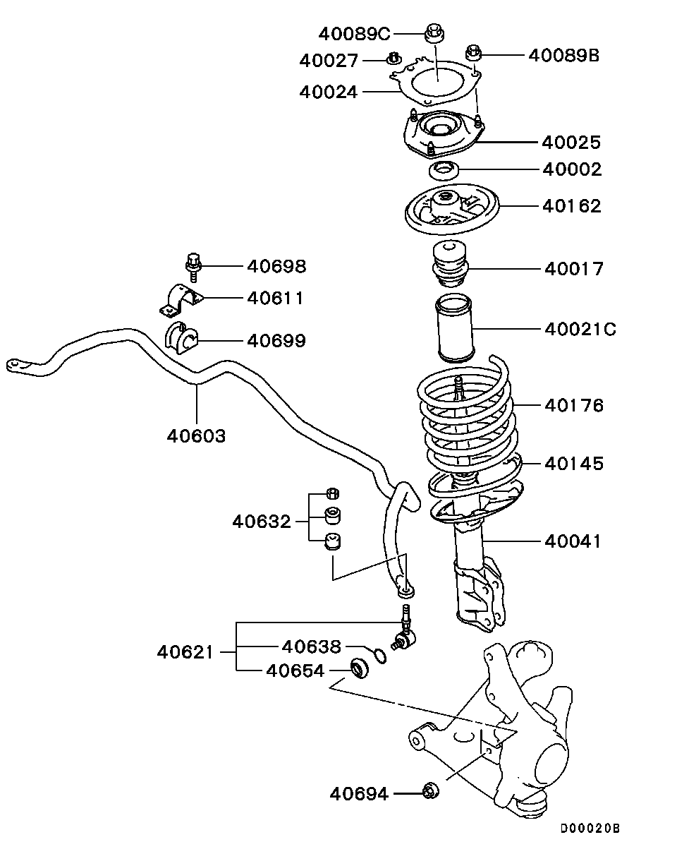 Mitsubishi MN101532 - Амортизатор unicars.by