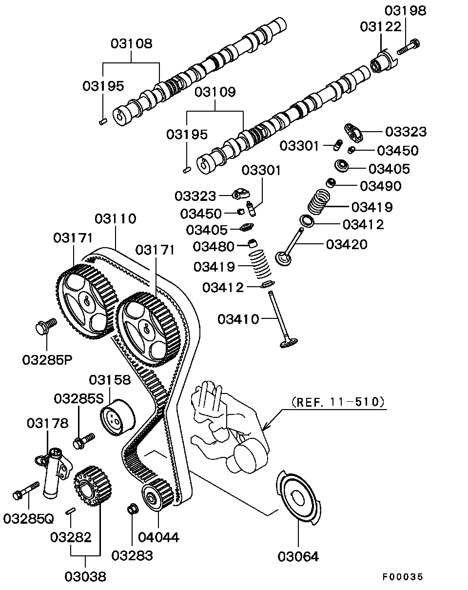 Chrysler MD326 059 - Зубчатый ремень ГРМ unicars.by