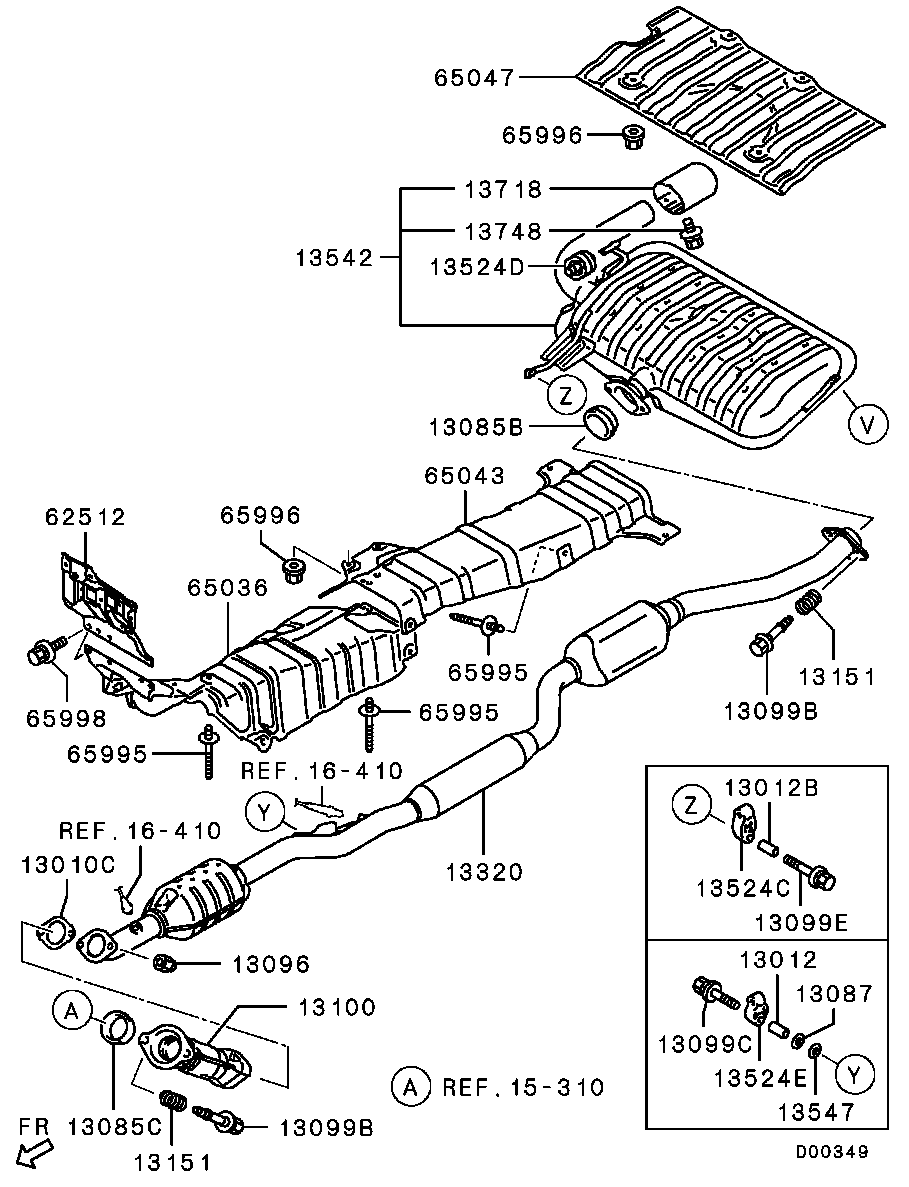 Mitsubishi 1570A842 - Труба выхлопного газа unicars.by