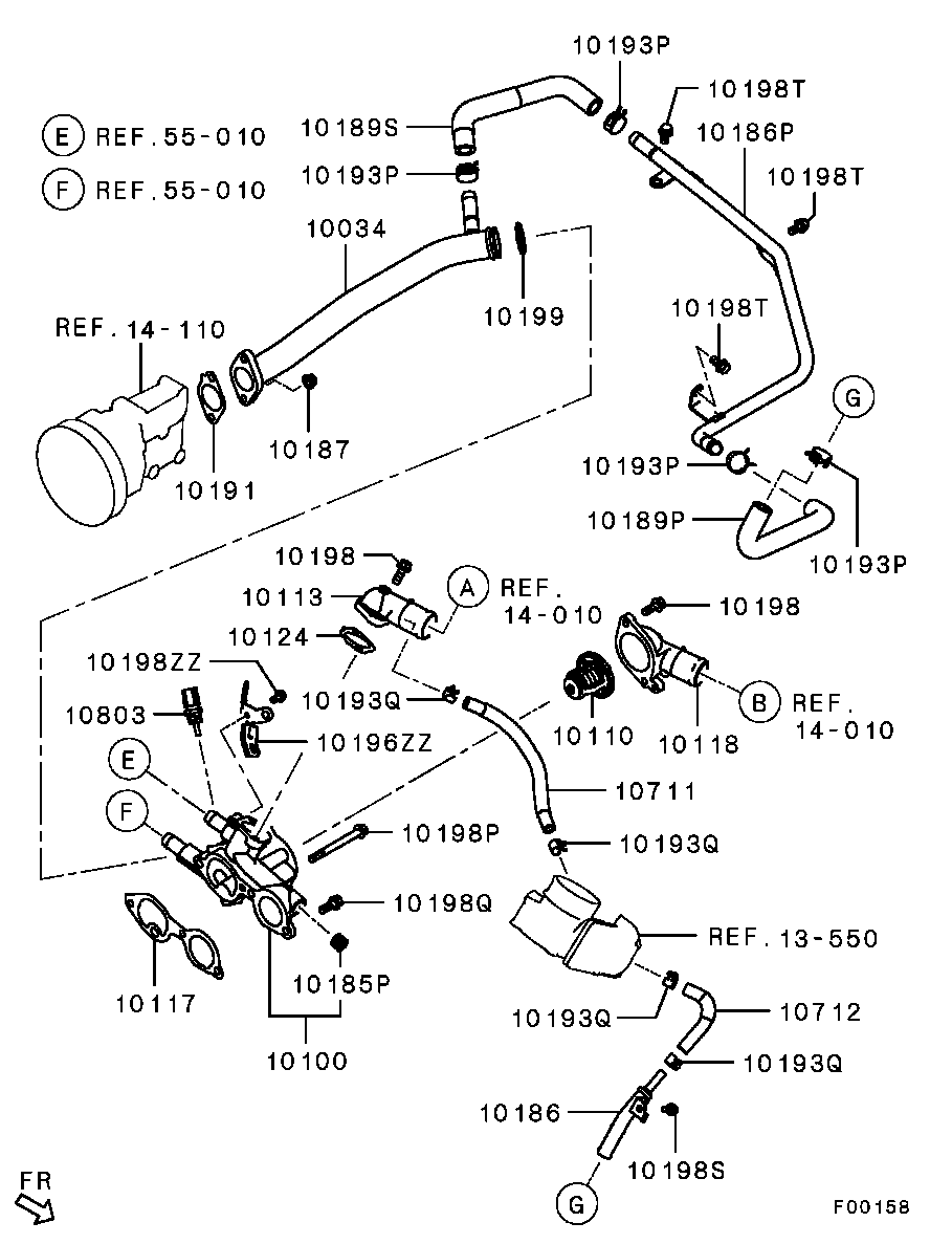 Mitsubishi MN187250 - Термостат охлаждающей жидкости / корпус unicars.by