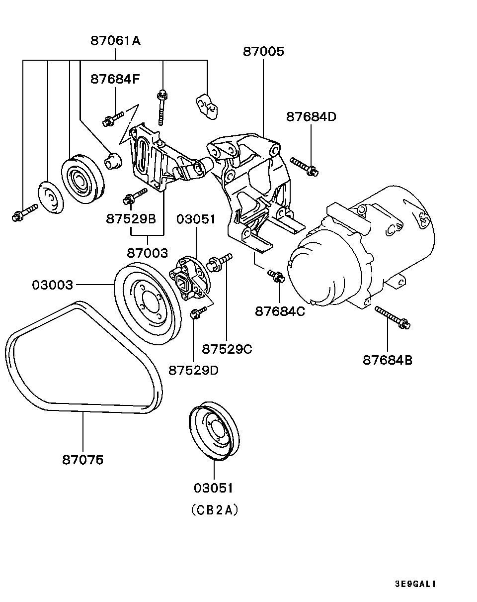 Mitsubishi MB33 2253 - Клиновой ремень, поперечные рёбра unicars.by