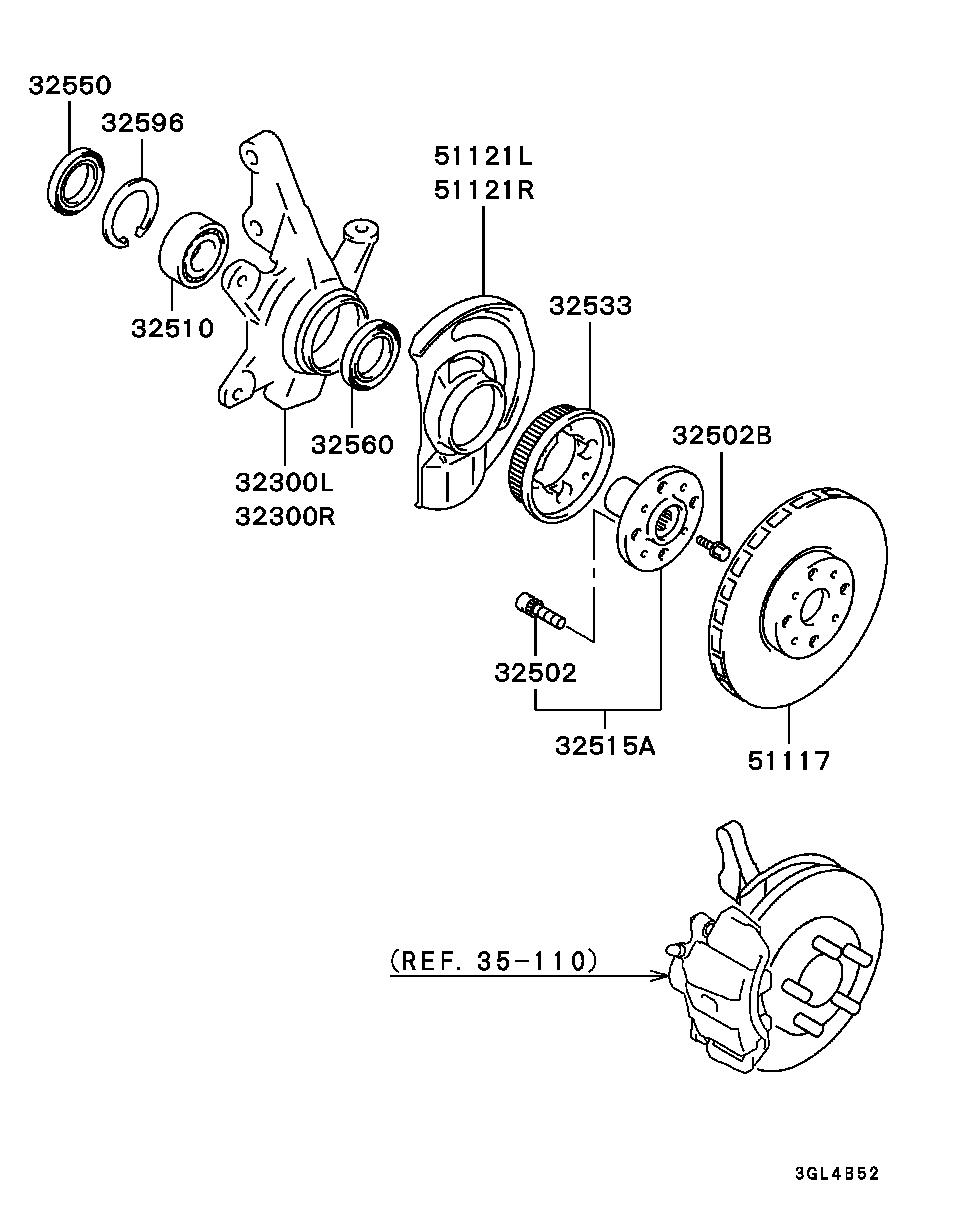 Mitsubishi MB303865 - Комплект подшипника ступицы колеса unicars.by