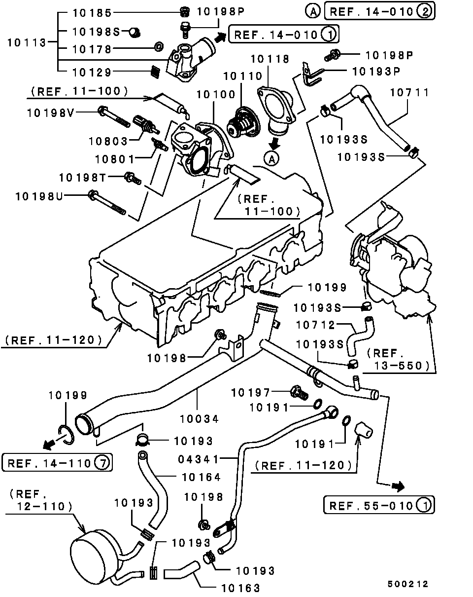 Subaru MD15 8570 - Термостат охлаждающей жидкости / корпус unicars.by