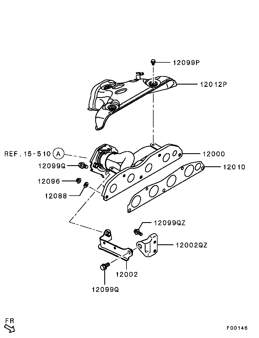 Mitsubishi MN183545 - Гайка, выпускной коллектор unicars.by