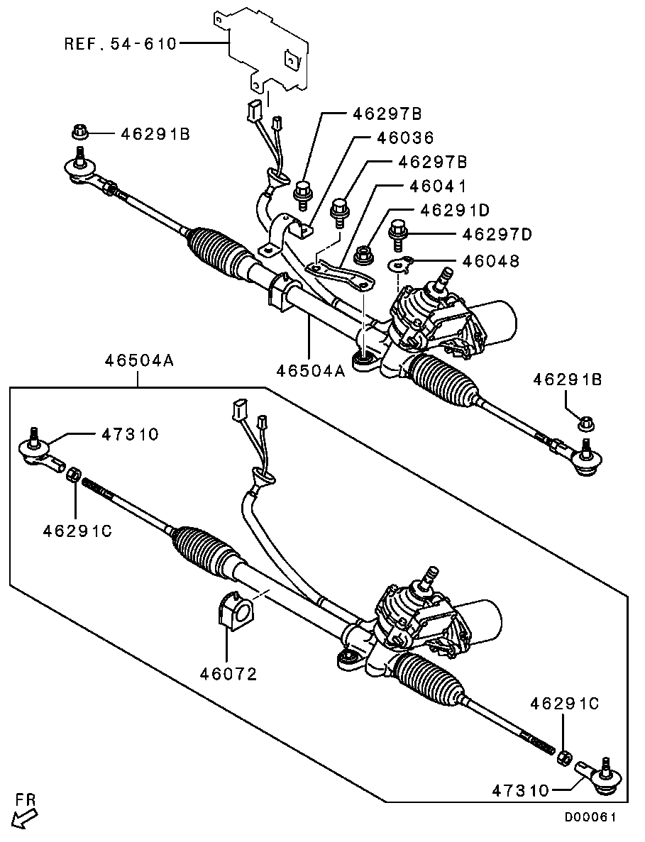 Mitsubishi MR594096 - Осевой шарнир, рулевая тяга unicars.by