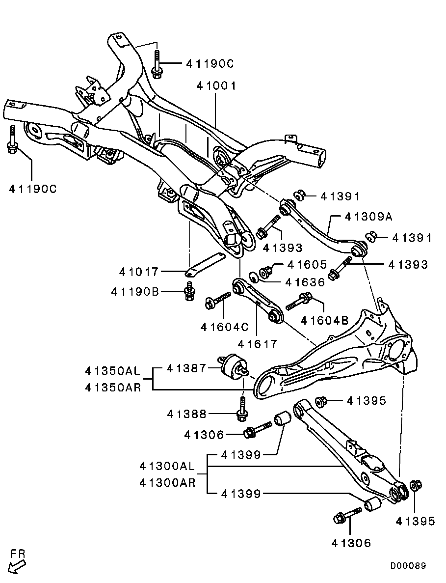 Mitsubishi 4113A038 - Рычаг подвески колеса unicars.by