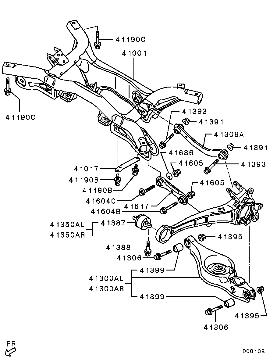 Mitsubishi MN101430 - Сайлентблок, рычаг подвески колеса unicars.by