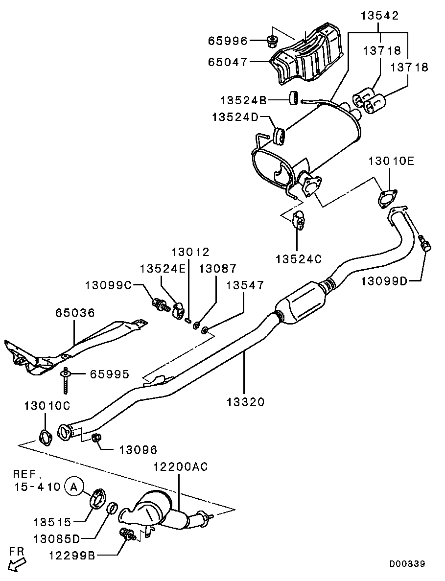 Mitsubishi MR431634 - Кронштейн, втулка, система выпуска ОГ unicars.by