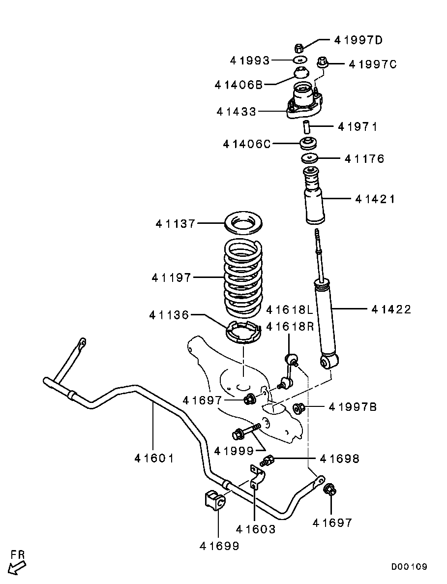 CITROËN 4156A014 - Тяга / стойка, стабилизатор unicars.by