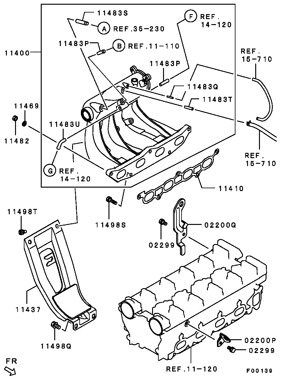 Mitsubishi MF430005 - Гайка, выпускной коллектор unicars.by