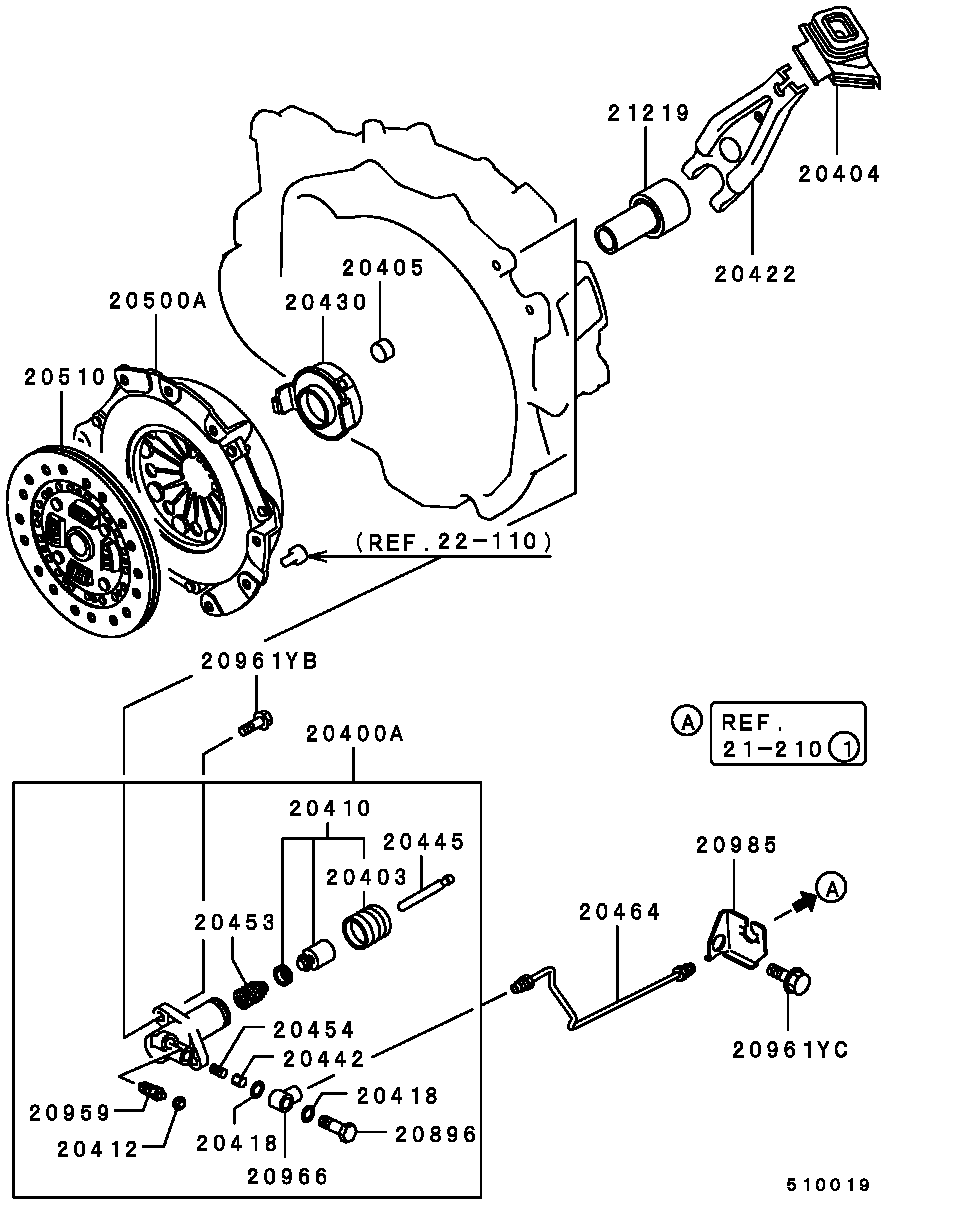 Mitsubishi MR980190 - Комплект сцепления unicars.by