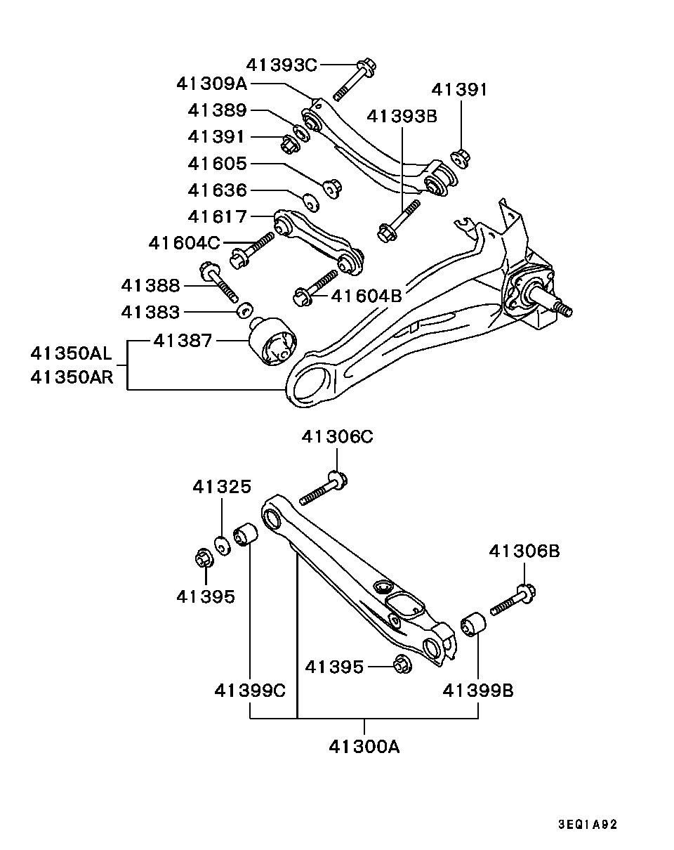 Mitsubishi MR519127 - Сайлентблок, рычаг подвески колеса unicars.by