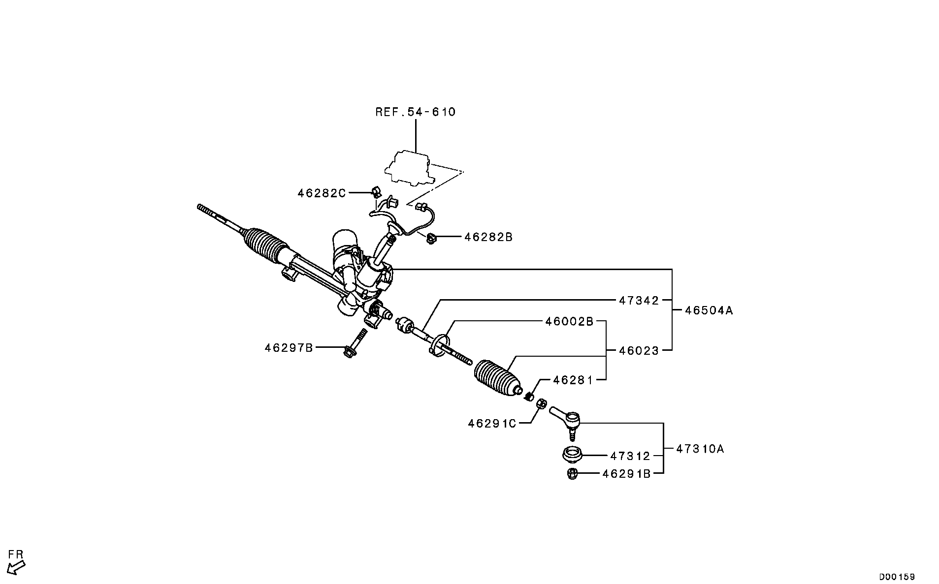 Mitsubishi MR476457 - Наконечник рулевой тяги, шарнир unicars.by