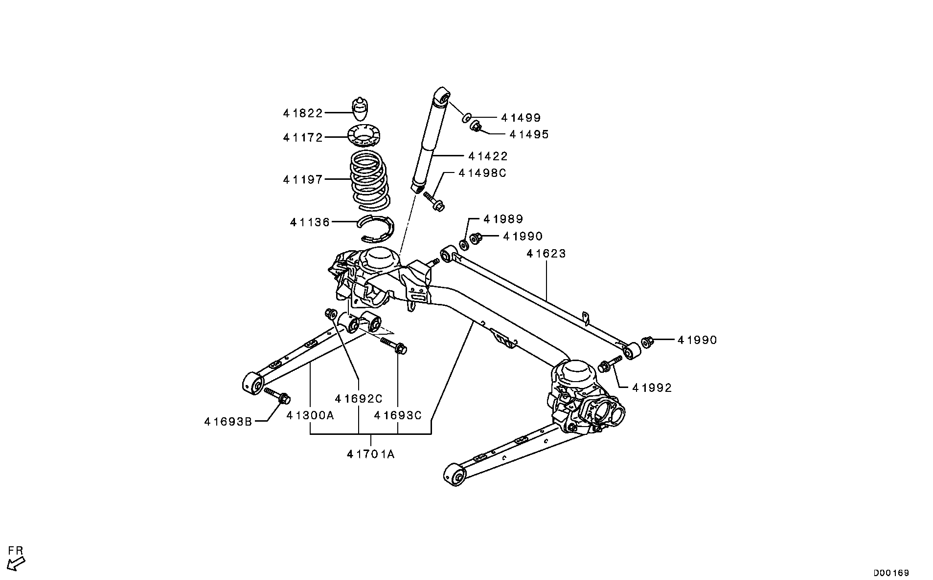 Mitsubishi 4121A039 - Сайлентблок, рычаг подвески колеса unicars.by