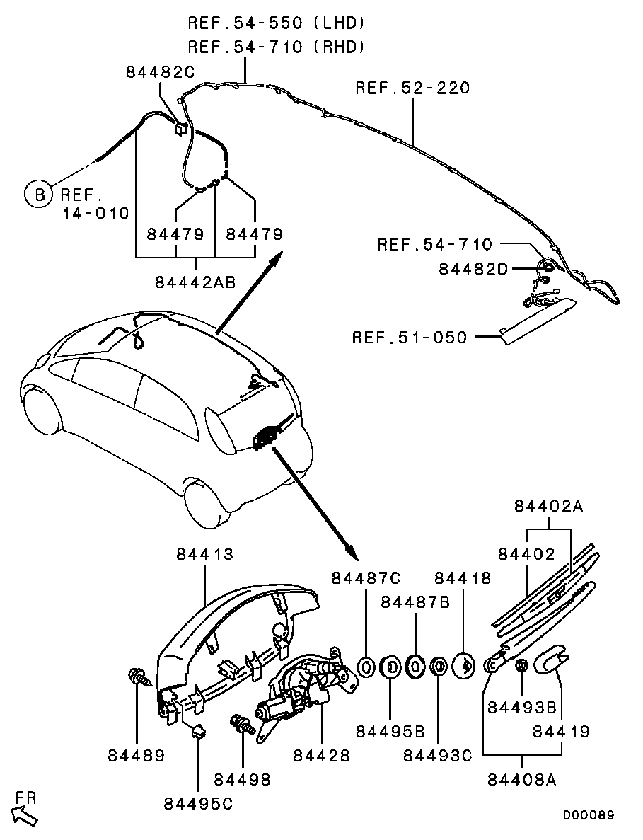 Mitsubishi 8250A294 - Щетка стеклоочистителя unicars.by