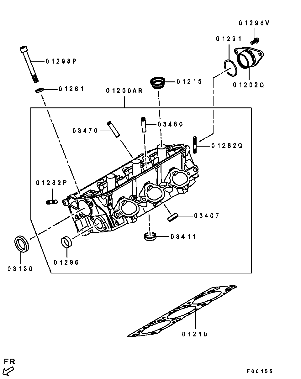 Mitsubishi MN176208 - Прокладка, впускной коллектор unicars.by