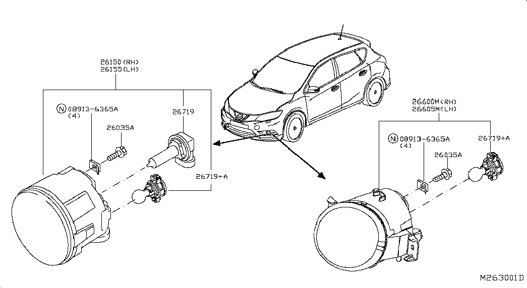 NISSAN 262968990D - Лампа накаливания, противотуманная фара unicars.by