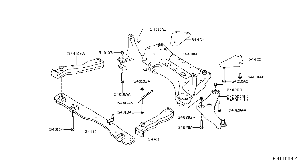 NISSAN 54501-4EA0B - Рычаг подвески колеса unicars.by