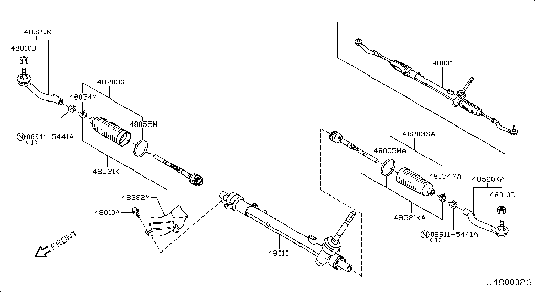 NISSAN D8640-JY00A - Наконечник рулевой тяги, шарнир unicars.by