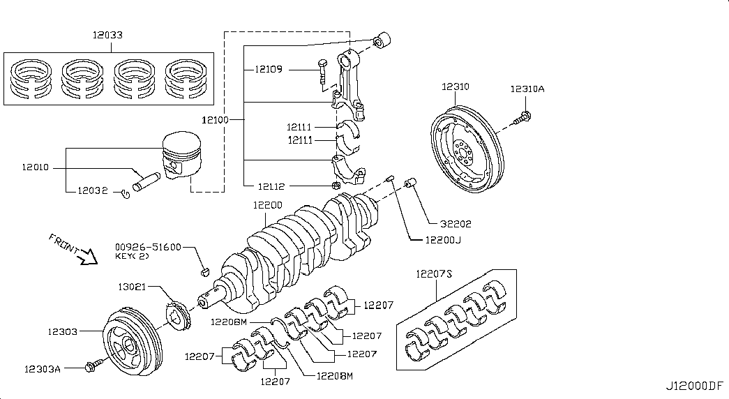 NISSAN 12310-AW400 - Маховик unicars.by