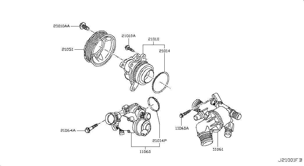 NISSAN 11061-00Q2C - Термостат охлаждающей жидкости / корпус unicars.by