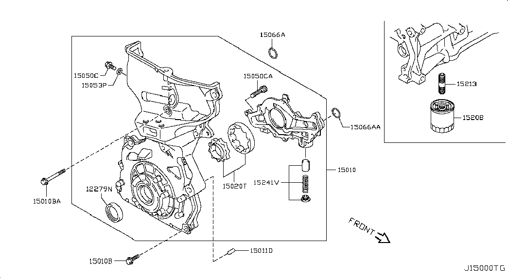 NISSAN 15208-4A00A - Масляный фильтр unicars.by