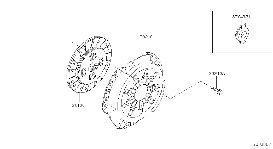 NISSAN 30100-2F205 - Диск сцепления, фрикцион unicars.by