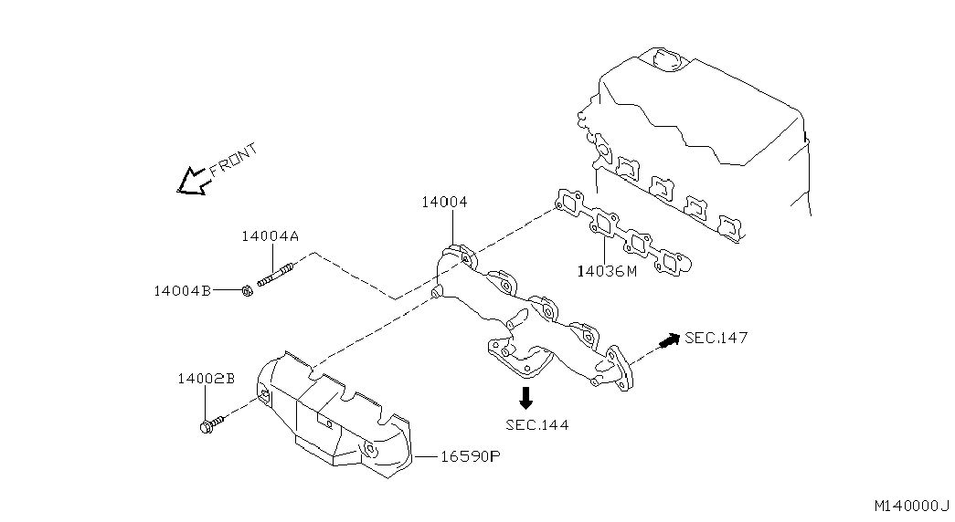 NISSAN 1409431U00 - Гайка, выпускной коллектор unicars.by