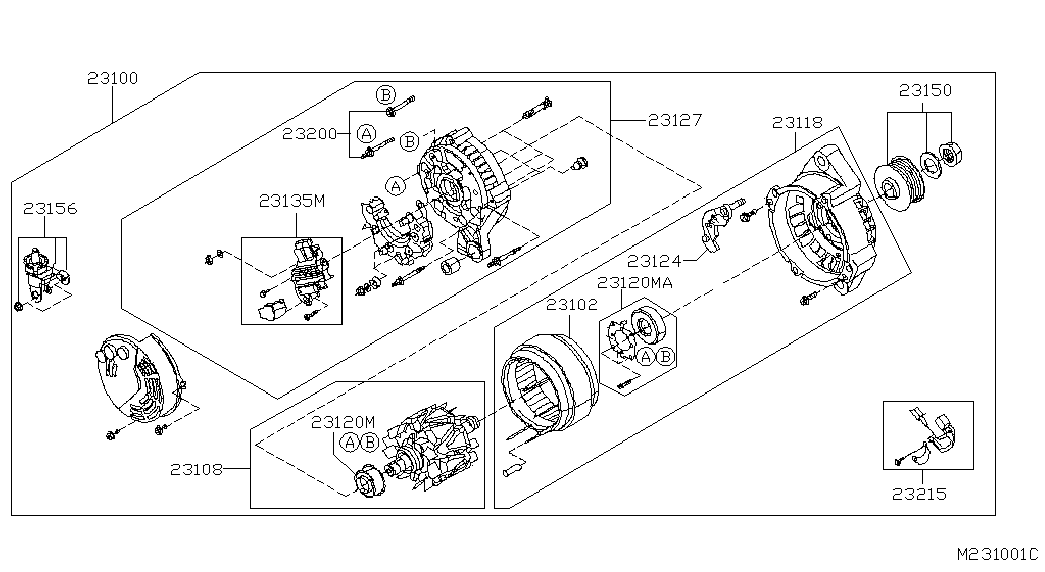 NISSAN 23100-BU00A - Генератор unicars.by