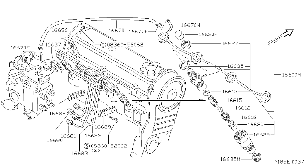 NISSAN 16626 16A00 - Уплотнительное кольцо, шахта форсунки unicars.by