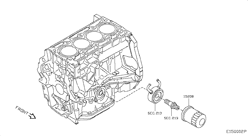 NISSAN 15208-9F60A - Масляный фильтр unicars.by