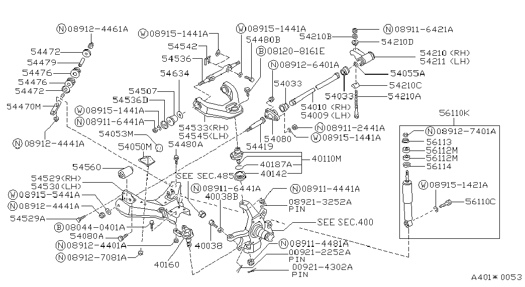 NISSAN 54506-B9500 - Сайлентблок, рычаг подвески колеса unicars.by