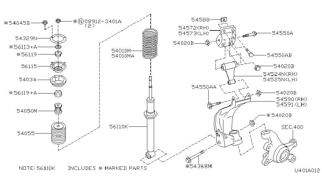 NISSAN 01225-00102 - Гайка, выпускной коллектор unicars.by