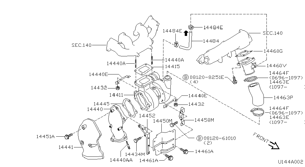 NISSAN 144112J600 - Турбина, компрессор unicars.by