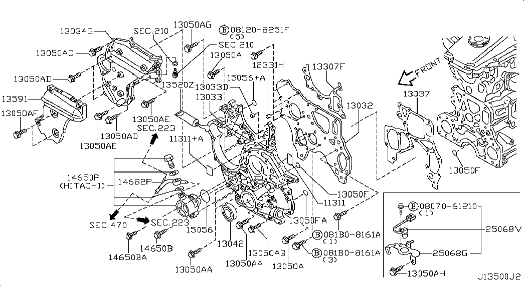 NISSAN 150562W203 - Прокладка, масляный насос unicars.by