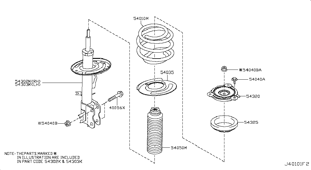 NISSAN 54320-JP00A - Опора стойки амортизатора, подушка unicars.by