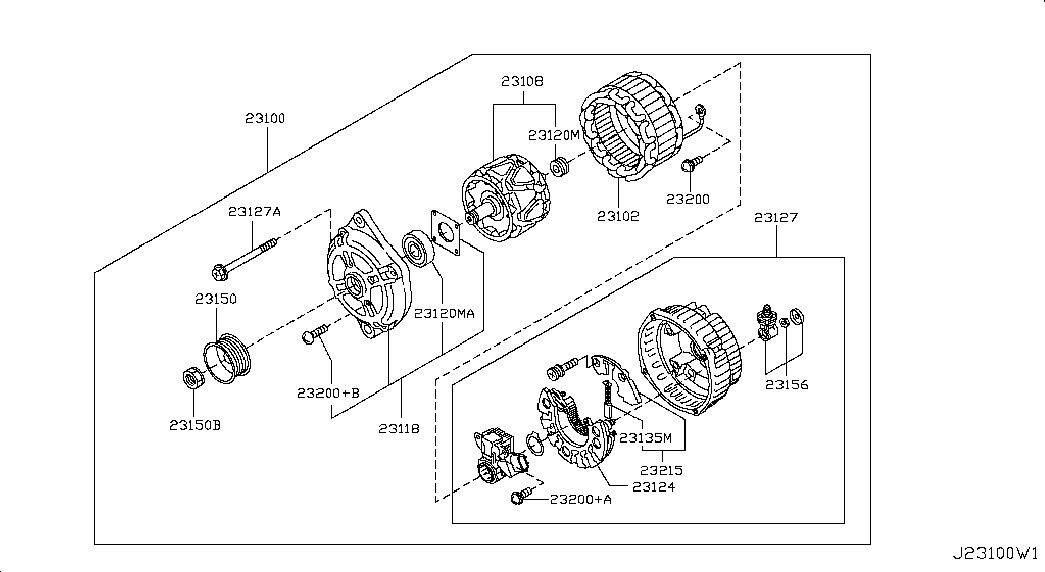 NISSAN 231001AA1B - Генератор unicars.by