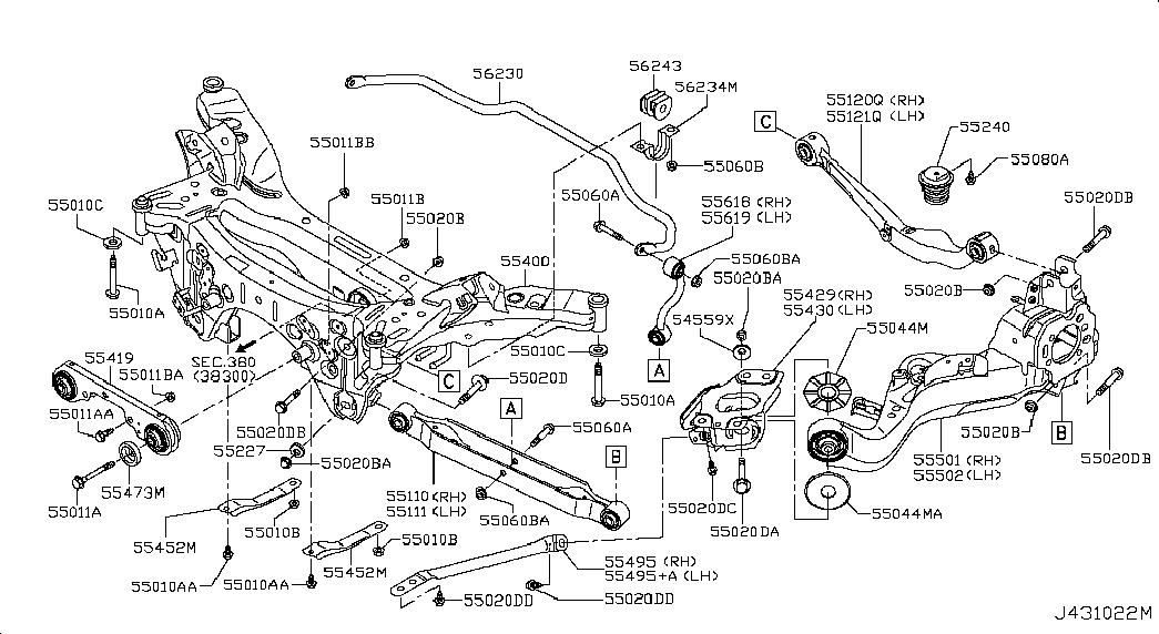 NISSAN 55502-4CA1C - Рычаг подвески колеса unicars.by