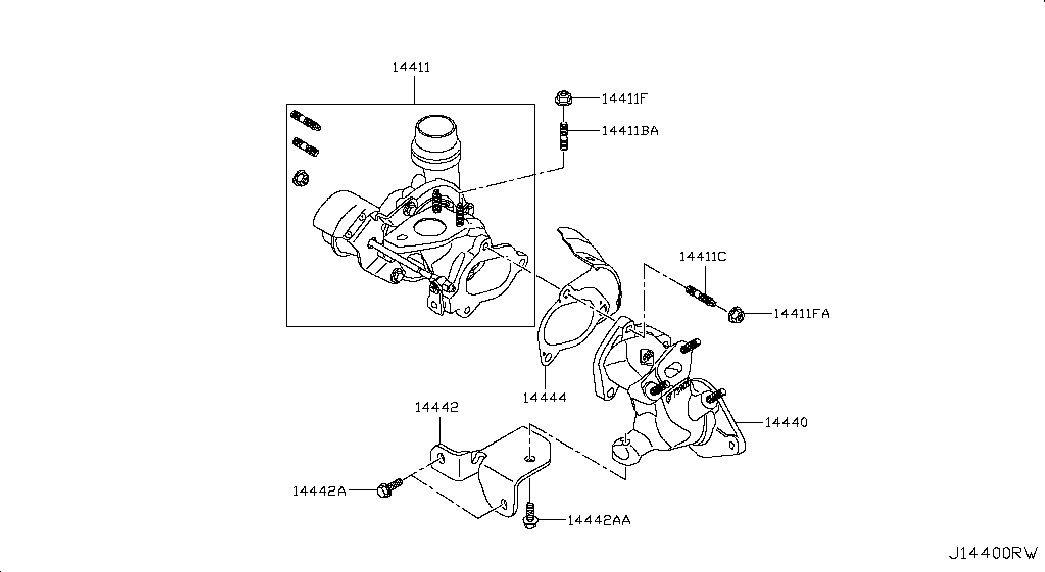 NISSAN 14411-00Q2E - Турбина, компрессор unicars.by